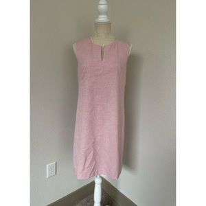 Ann Taylor Pink Shift Dress, Optional Keyhole/Split Neck, Size 4